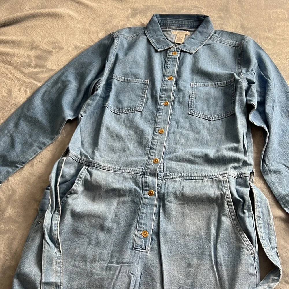 NWOT Outerknown Wyatt Denim Jumpsuit Blue Size Small - Picture 6 of 11
